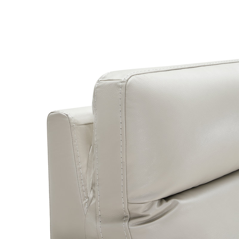 Hokku Designs Ollie Genuine Leather Power Wall Reclining Sofa